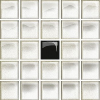 Glass White/Black Mosaic A New 14,8x14,8