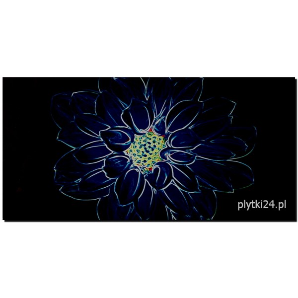 fluorescent flower blue inserto 29,7x60