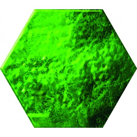 Green glass Hexagon 12,5x14 GAT.I
